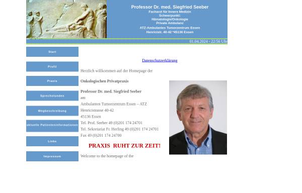 Vorschau von www.professor-seeber.de, ATZ - Ambulantes Tumorzentrum Essen
