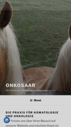 Vorschau der mobilen Webseite www.onkosaar.de, Praxis für Hämatologie und Onkologie GbR