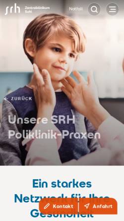 Vorschau der mobilen Webseite www.poliklinik-srh.de, Mohaupt, Dr. med. E.