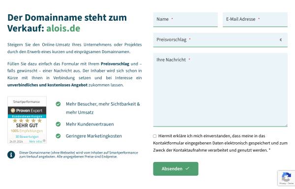 Vorschau von www.alois.de, Alzheimer Online Informationssystem