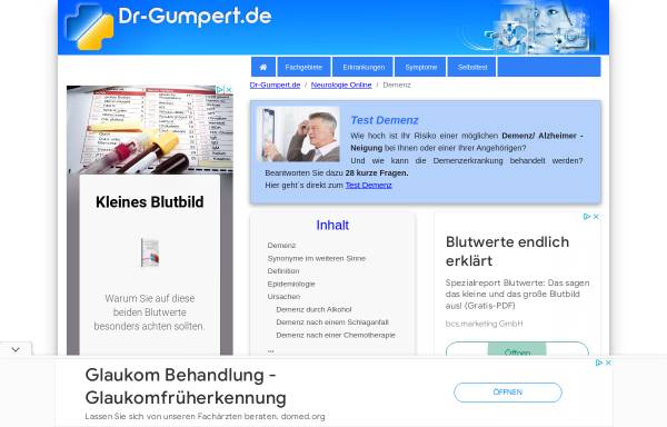 Vorschau von www.dr-gumpert.de, Demenz