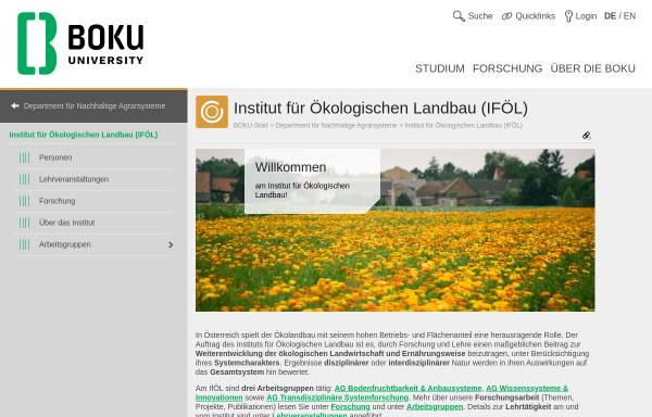 Vorschau von www.nas.boku.ac.at, Institut für ökologischen Landbau