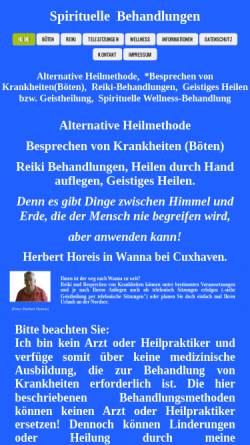 Vorschau der mobilen Webseite www.herbys-geistheilung.de, Herby's Geistheilung