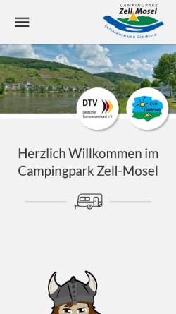 Vorschau der mobilen Webseite www.campingpark-zell.de, Campingpark Zell