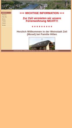 Vorschau der mobilen Webseite www.fewo-hillen.de, Ferienwohnung Hillen