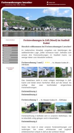 Vorschau der mobilen Webseite www.ferienwohnungen-loescher.de, Ferienwohnungen Loescher