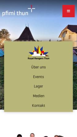 Vorschau der mobilen Webseite www.rrthun.ch, Royal Rangers Thun