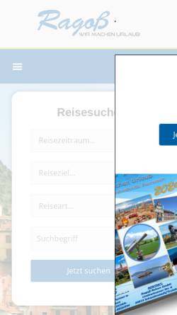 Vorschau der mobilen Webseite ragoss-reisen.de, Omnibus Reisedienst Ragoß