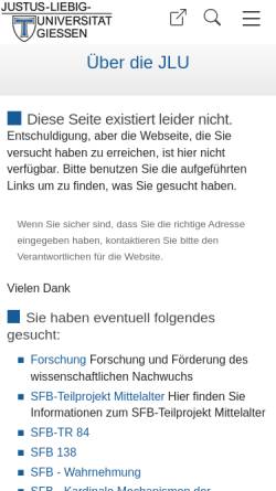 Vorschau der mobilen Webseite www.uni-giessen.de, SFB/Transregio 79 Werkstoffe für die Geweberegeneration im systemisch erkrankten Knochen