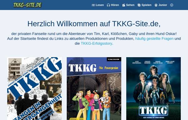 Vorschau von www.tkkg-site.de, TKKG-Site.de