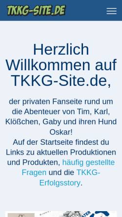 Vorschau der mobilen Webseite www.tkkg-site.de, TKKG-Site.de