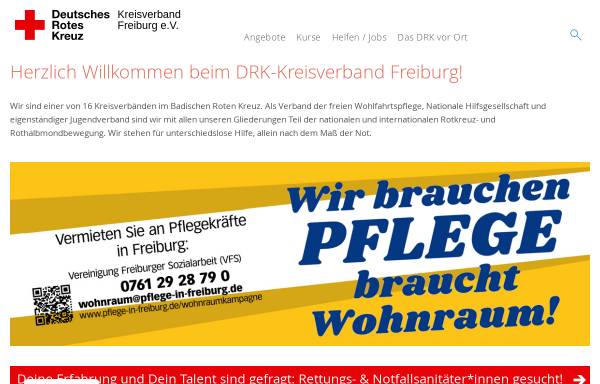 Vorschau von www.drk-freiburg.de, DRK-Rettungsdienst Freiburg