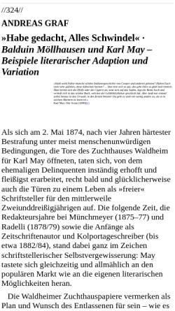 Vorschau der mobilen Webseite www.karl-may-gesellschaft.de, Balduin Möllhausen und Karl May