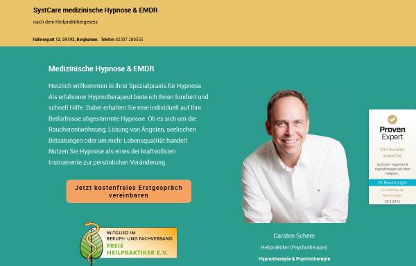 Vorschau von www.systcare.de, Hypnose Coaching Center
