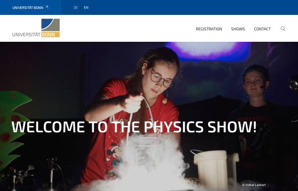 Vorschau von www.physikshow.uni-bonn.de, Physikshow der Uni Bonn