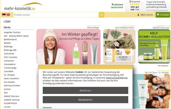 Vorschau von www.mehr-kosmetik-shop.de, Kosmetik-Institut Schiefer