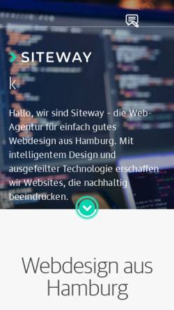 Vorschau der mobilen Webseite www.siteway.de, Siteway Webdesign