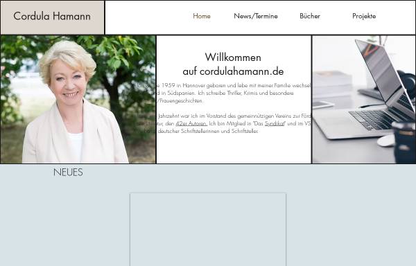 Vorschau von www.cordulahamann.de, Das kleine Literaturfenster