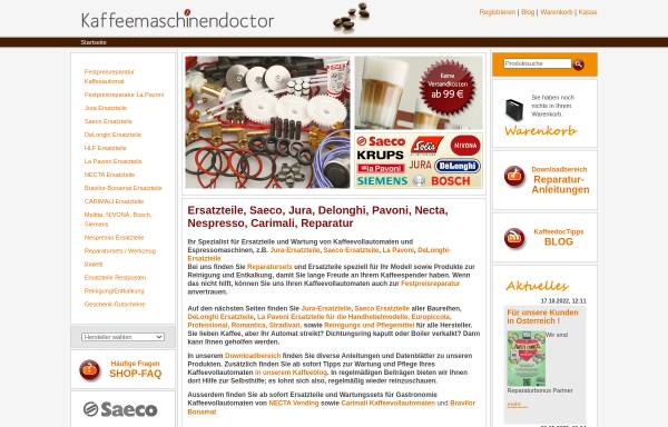 Vorschau von www.kaffeemaschinendoctor.de, Kaffeemaschinendoctor, Sabine Endreß