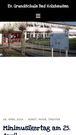 Vorschau der mobilen Webseite www.gs-badholzhausen.de, Grundschule Bad Holzhausen