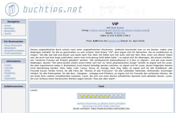 Vorschau von www.buchtips.net, VIP