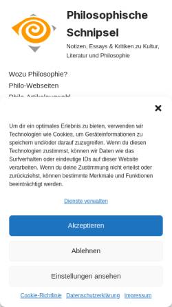 Vorschau der mobilen Webseite oxnzeam.de, Philosophische Schnipsel