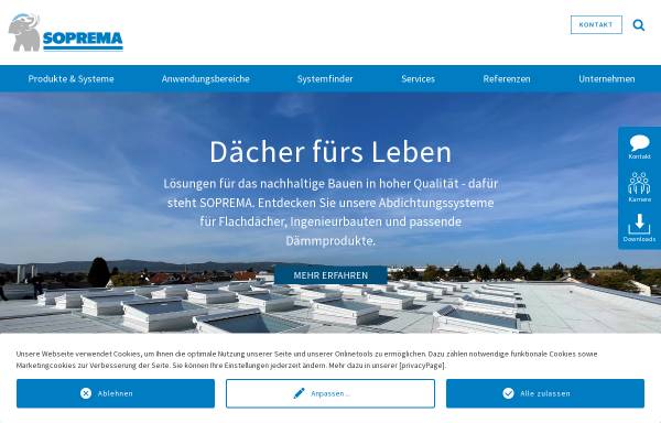 Vorschau von www.soprema.de, Soprema-Klewa GmbH