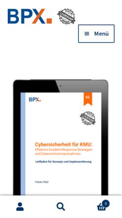 Vorschau der mobilen Webseite www.bpx.ch, BPX Fachverlag - Dalla Vecchia GmbH