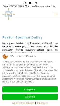 Vorschau der mobilen Webseite www.dalley-energie.de, Stephan Dalley - Praxis für geistiges Heilen