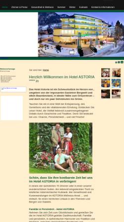 Vorschau der mobilen Webseite astoria-hofgastein.at, Kur Sport Hotel Astoria