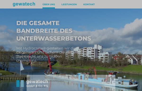 Vorschau von www.gewatech.de, Gewatech Grund- und Wasserbau GmbH & Co. KG