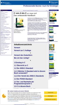 Vorschau der mobilen Webseite openbook.galileocomputing.de, C von A bis Z