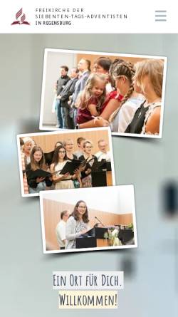 Vorschau der mobilen Webseite regensburg.adventist.eu, Adventgemeinde Regensburg