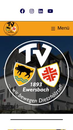 Vorschau der mobilen Webseite www.tv-ewersbach.de, TV 1893 Ewersbach e.V.