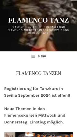 Vorschau der mobilen Webseite www.flamencotanzen.ch, Erika Huggel