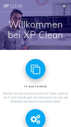 Vorschau der mobilen Webseite www.xpclean.de, Xp-Clean