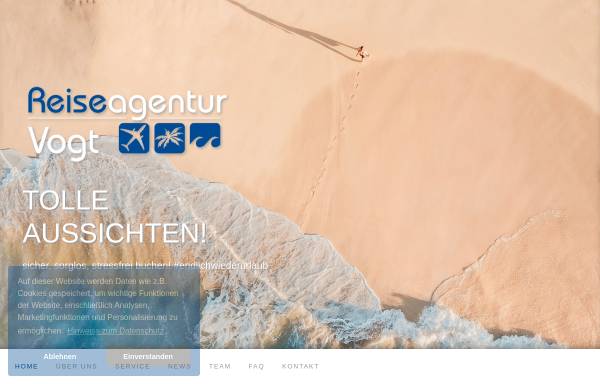 Vorschau von www.reiseagentur-vogt.de, Reiseagentur Vogt, Inhaberin Christel Bartsch