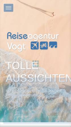 Vorschau der mobilen Webseite www.reiseagentur-vogt.de, Reiseagentur Vogt, Inhaberin Christel Bartsch