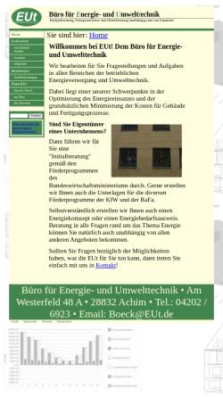 Vorschau der mobilen Webseite www.eut.de, Boeck, Hans Henning - EUt