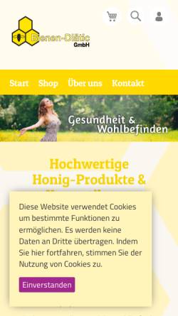 Vorschau der mobilen Webseite shop.bienen-diaetic.de, Bienen Diätic GmbH