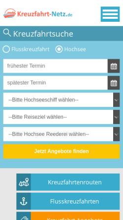 Vorschau der mobilen Webseite www.kreuzfahrt-netz.de, Kreuzfahrt-Netz