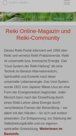 Vorschau der mobilen Webseite www.reiki-portal.de, Reiki-Portal