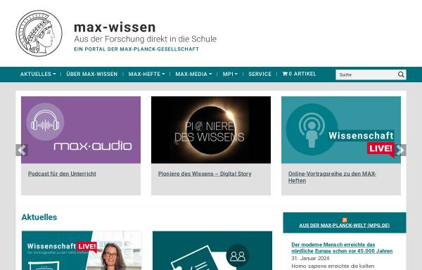 Vorschau von www.max-wissen.de, Max Wissen