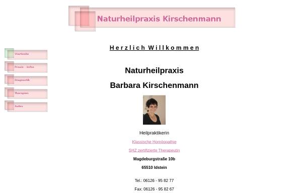 Vorschau von www.nhp-kirschenmann.de, Naturheilpraxis Barbara Kirschenmann