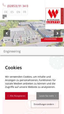 Vorschau der mobilen Webseite www.schienenfahrzeugbau-wissmann.de, Wilhelm Wißmann GmbH