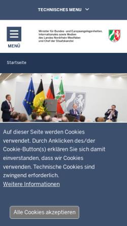 Vorschau der mobilen Webseite www.bund.nrw.de, NRW Landesvertretung in Berlin