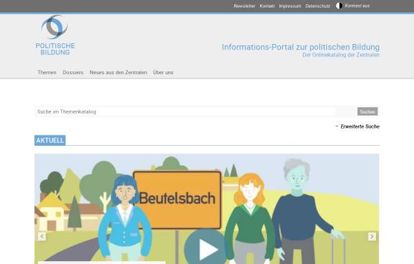 Vorschau von www.politische-bildung.de, Politische Bildung Online