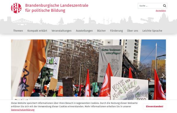 Vorschau von www.politische-bildung-brandenburg.de, Brandenburgische Landeszentrale für politische Bildung
