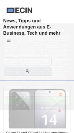 Vorschau der mobilen Webseite www.ecin.de, Electronic Commerce Infonet