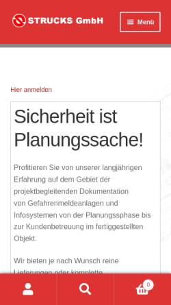 Vorschau der mobilen Webseite www.feuerwehrlaufkarte.de, Strucks GmbH